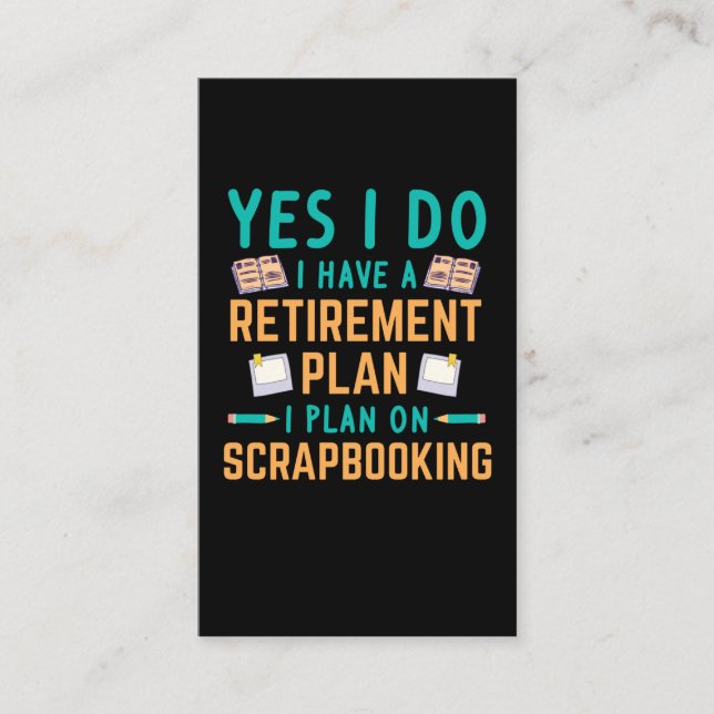 Tarjeta De Visita Scrapbooking Retirement Book Crafby (Anverso)