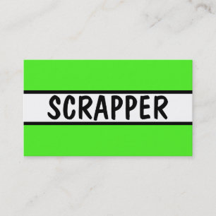 Tarjeta De Visita Scrapper Neon Green