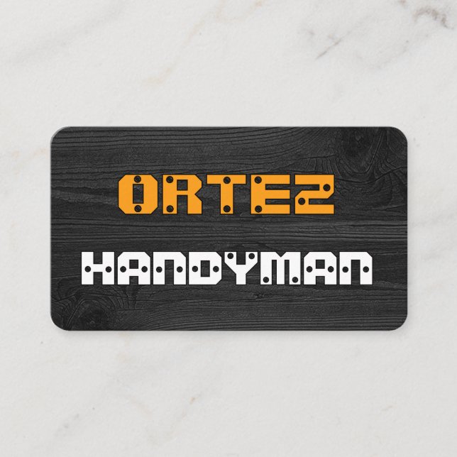 Tarjeta De Visita Screwed In Panel Your Name (Anverso)