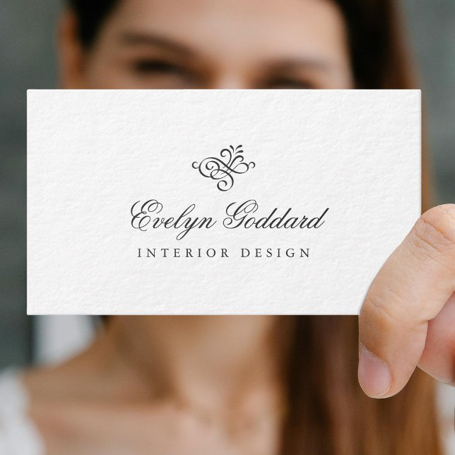 Tarjeta De Visita Script de Caligrafía Elegante con Florituras Profe (Subido por el creador)