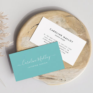 Tarjeta De Visita Script de firma