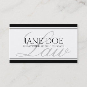 Tarjeta De Visita Script de ley de plata de abogado
