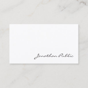 Tarjeta De Visita Script de mano libre creativo profesional elegante