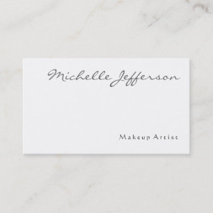 Tarjeta De Visita Script de maquillaje Black White Business Card