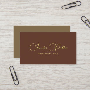 Tarjeta De Visita Script de tipografía de plantilla simple y persona