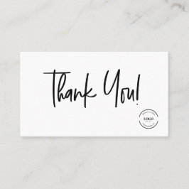 Tarjeta De Visita Script Gracias por el pedido de descuento de códig