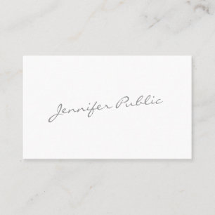 Tarjeta De Visita Script moderno elegante calligrafiado moda simple