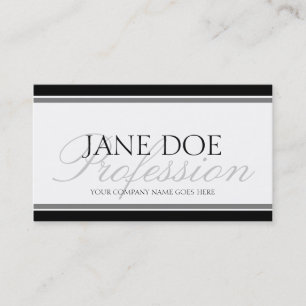 Tarjeta De Visita Script Silver de YourJobTitle
