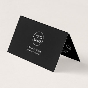 Tarjeta De Visita Script simple - Logotipo, fidelidad doble blanca y