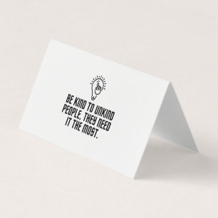 Tarjeta De Visita Sé amable con la gente desagradable
