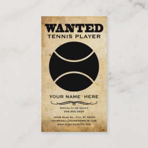 Tarjeta De Visita Se busca : tenista