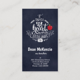 Tarjeta De Visita Se necesita un gran corazón