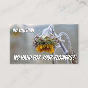 Tarjeta De Visita Se necesita una divertida experiencia en florister