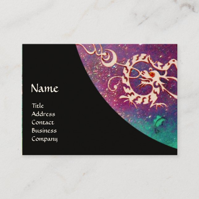 Tarjeta De Visita SEA DRAGON 2 , Salón de belleza, Day Spa (Anverso)