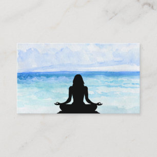 Tarjeta De Visita *~* Sea Ocean Beach Mindness Meditación Yoga