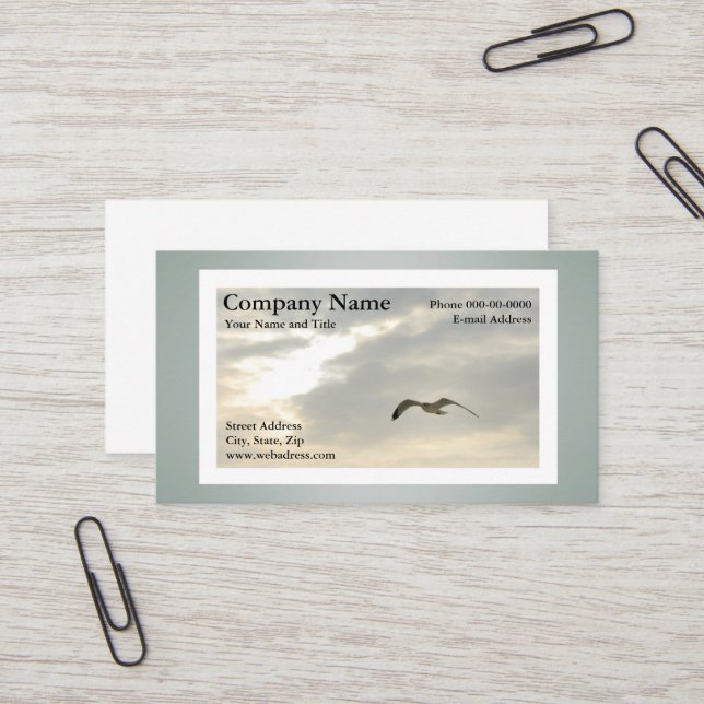 Tarjeta De Visita Seagull Business Card (Anverso/Reverso In Situ)
