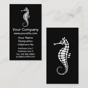 Tarjeta De Visita Seahorse White