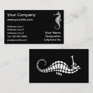 Tarjeta De Visita Seahorse White