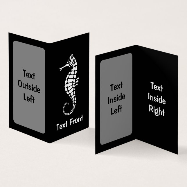 Tarjeta De Visita Seahorse White (Interior y exterior)