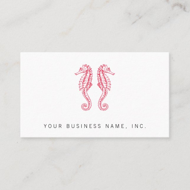Tarjeta De Visita Seahorses (Anverso)