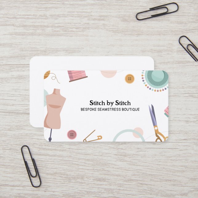Tarjeta De Visita Seamstress (Anverso/Reverso In Situ)