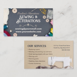 Tarjeta De Visita Seamstress de servicios de costura