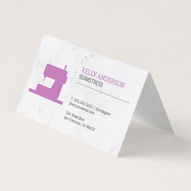 Tarjeta De Visita Seamstress | Diseñador de vestuarios (Anverso)