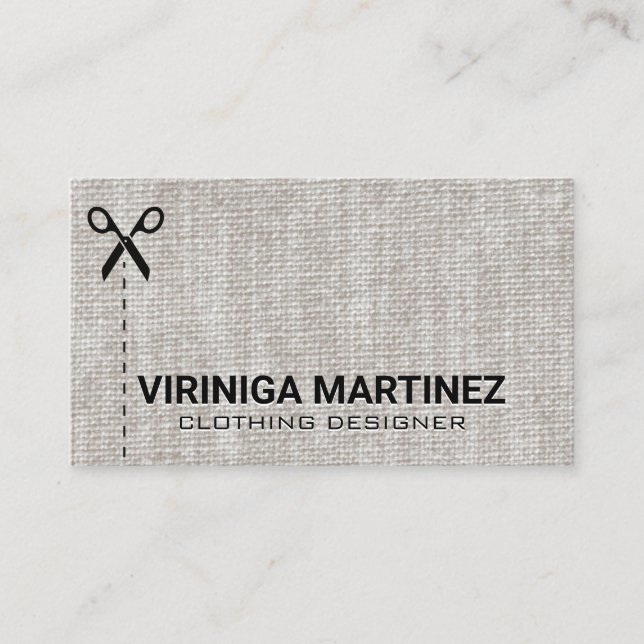 Tarjeta De Visita Seamstress Shears | Material (Anverso)