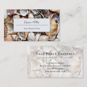 Tarjeta De Visita Seashells Ocean Beach Hermosa