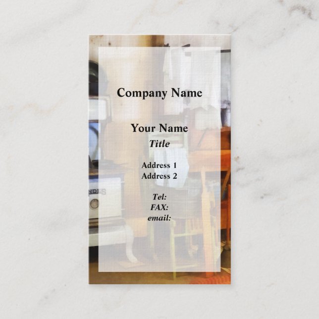 Tarjeta De Visita Secado en la cocina (Anverso)