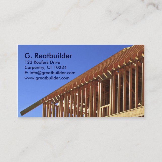 Tarjeta De Visita Sección del bastidor (Anverso)