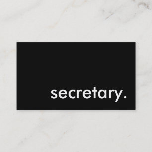 Tarjeta De Visita secretario.