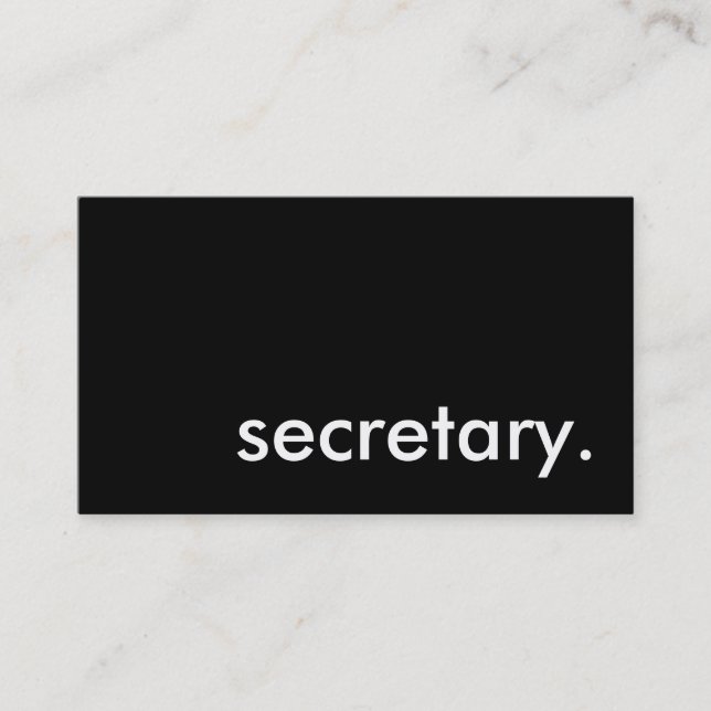 Tarjeta De Visita secretario. (Anverso)