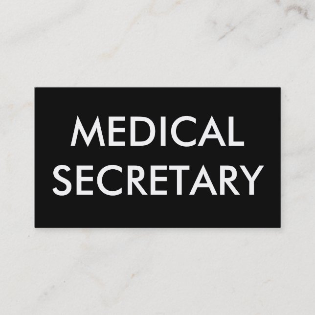Tarjeta De Visita secretario médico (Anverso)