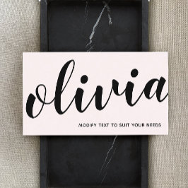 Tarjeta De Visita Secuencia de comandos de caligrafía Firma negrita 