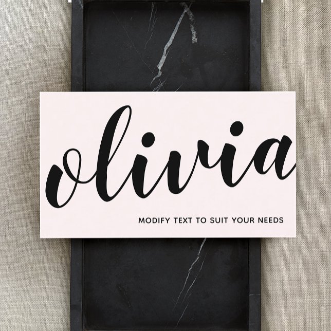 Tarjeta De Visita Secuencia de comandos de caligrafía Firma negrita  (Subido por el creador)