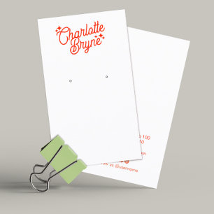 Tarjeta De Visita Secuencia de comandos de caligrafía para el negoci