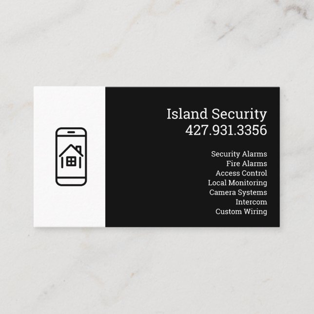 Tarjeta De Visita Security Company Business Card (Anverso)