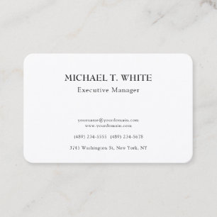 Tarjeta De Visita Seda Clásica Minimalista Profesional Elegante