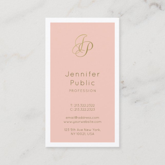 Tarjeta De Visita Seda de lujo elegante del salón de belleza del (Anverso)