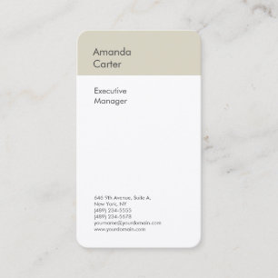Tarjeta De Visita Seda premium elegante blanca minimalista moderna
