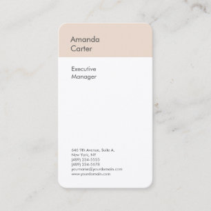 Tarjeta De Visita Seda premium elegante blanco llano minimalista mod
