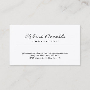 Tarjeta De Visita Seda Premium Liso Moderno Minimalista Consultor