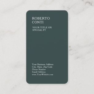 Tarjeta De Visita Seda premium Minimalista y verde turbia y única