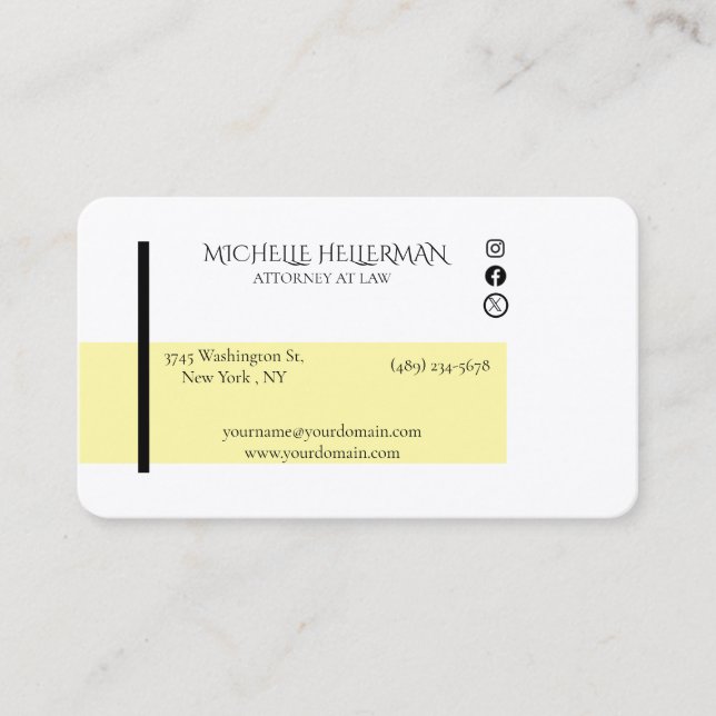 Tarjeta De Visita Seda Premium Profesional (Anverso)