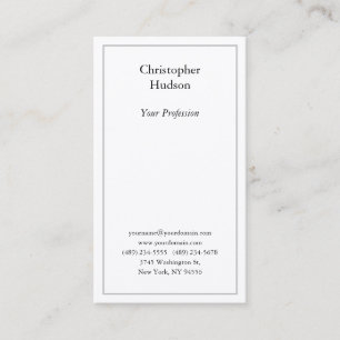 Tarjeta De Visita Seda Premium profesional en blanco y negro