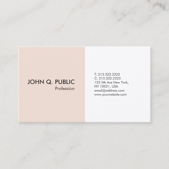 Tarjeta De Visita Seda Premium profesional simple elegante y moderna (Anverso)