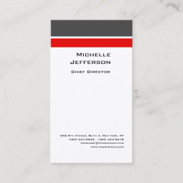 Tarjeta De Visita Seda Profesional Moderno Gris Rojo Blanco