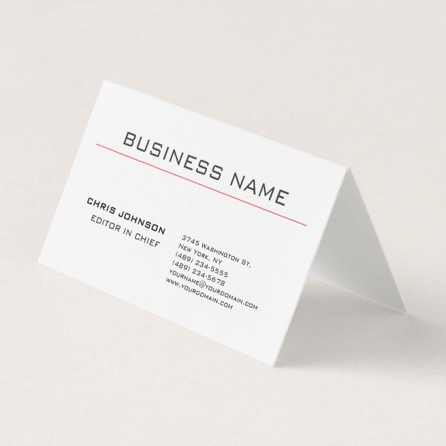 Tarjeta De Visita Seda simple y sencilla y profesional moderna (Anverso)