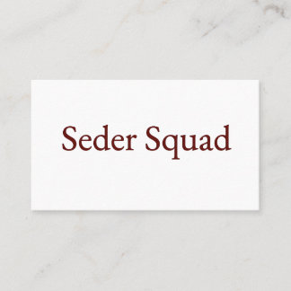 Tarjeta De Visita Seder Squad Card, Passover Card, Jewish Holiday 